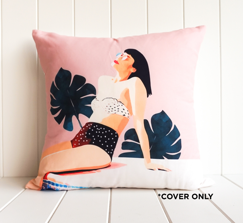 Monstera Girl Cushion Cover