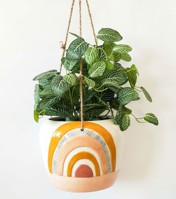 Mustard Hanging Rainbow Planter