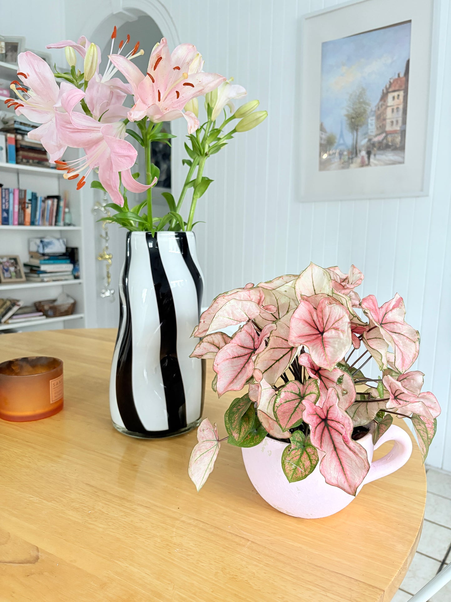 Bridgerton Tea Cup Planter & Caladium Custom